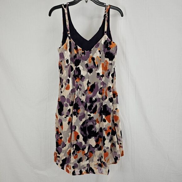 Cabi 3514 Radiant Burnout Velvet Tank Dress Medium Gray Purple Abstract Floral - Picture 5 of 6